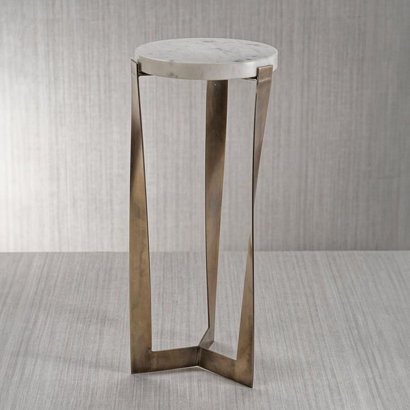 Costa Marble on Antique Brass Cocktail Table - Furniture by Carlyle Avenue