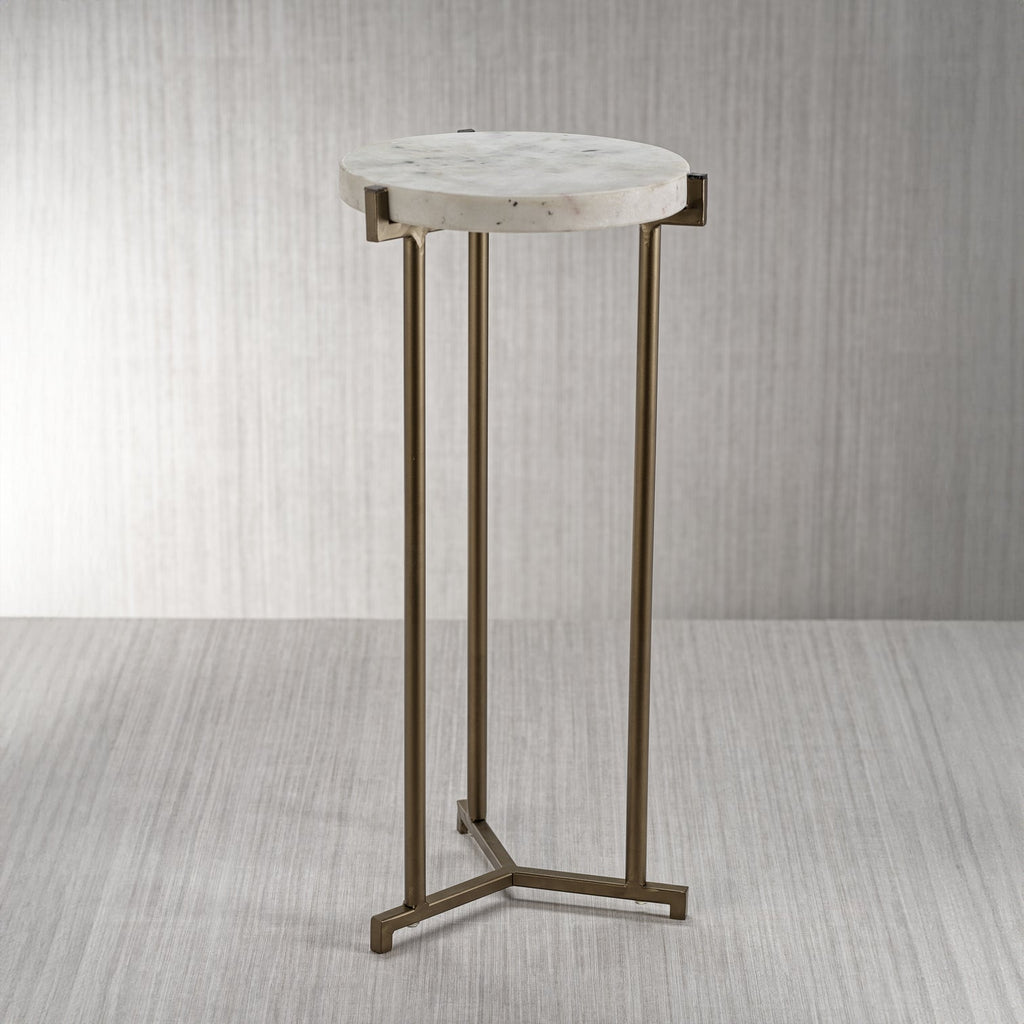 Rica Marble on Antique Brass Cocktail Table - Furniture by Carlyle Avenue