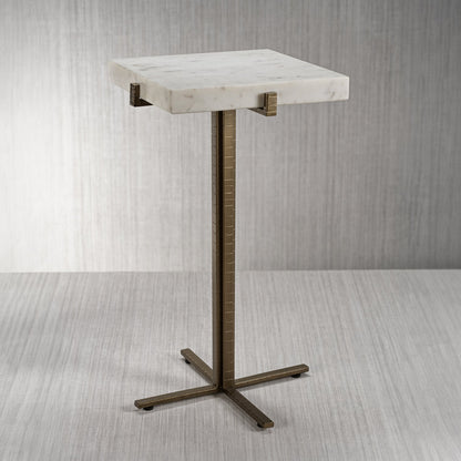 Mayfair Marble on Antique Brass Side Table - Furniture by Carlyle Avenue