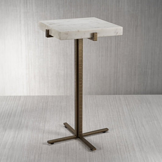 Mayfair Marble on Antique Brass Side Table