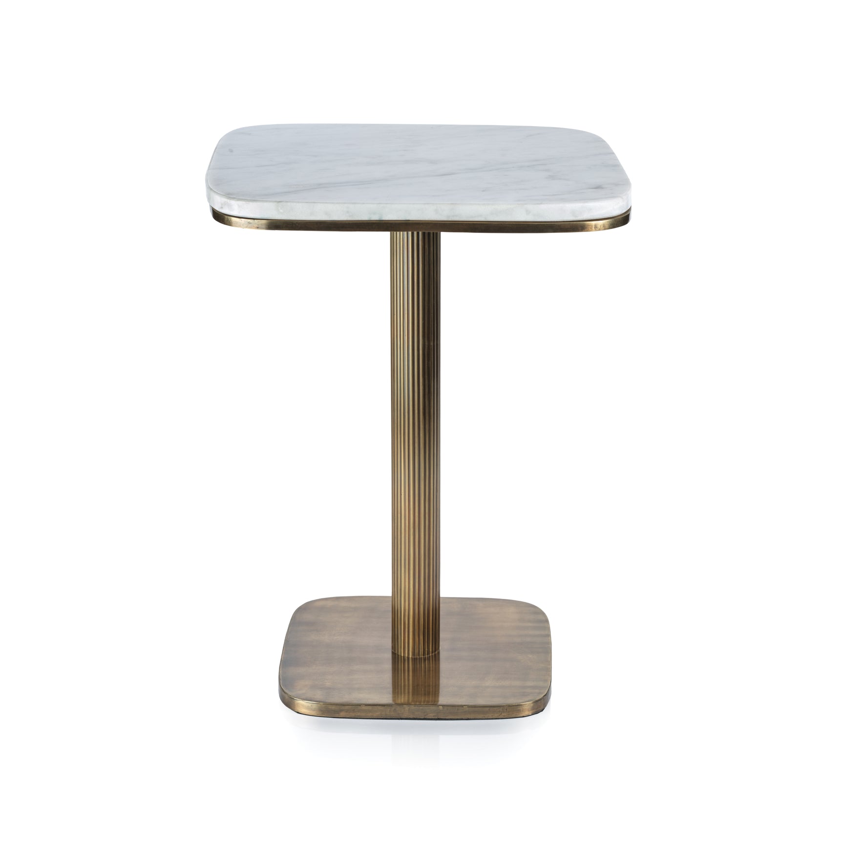 Bohemia Marble on Antique Brass Side Table