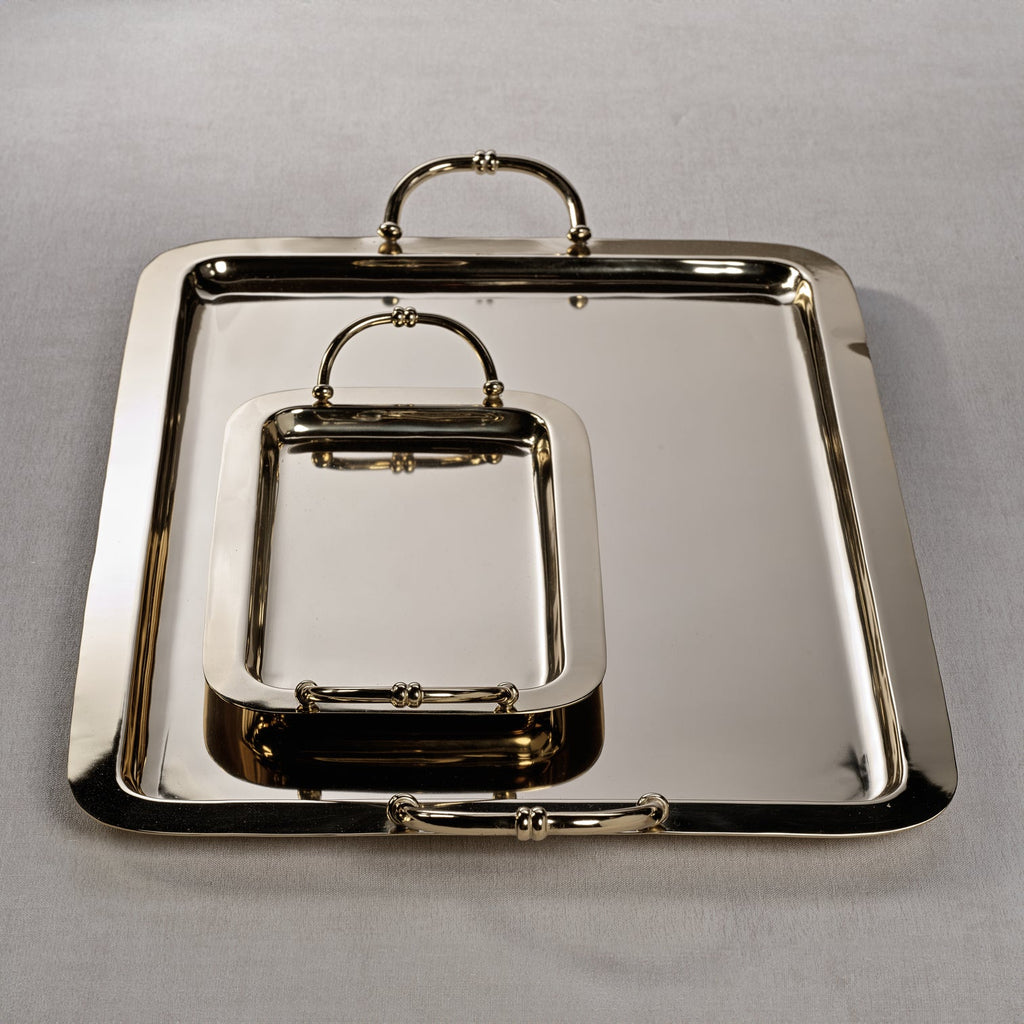 Manetta Steel & Brass Tray - Polished Gold - 5 sizes - Trays by Carlyle Avenue