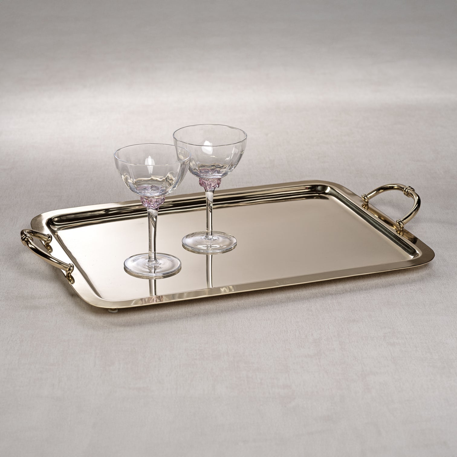 Manetta Steel & Brass Tray - Polished Gold - 5 sizes - Trays by Carlyle Avenue