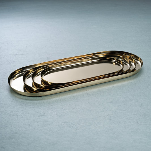 Park Lane Oval Tray - Gold