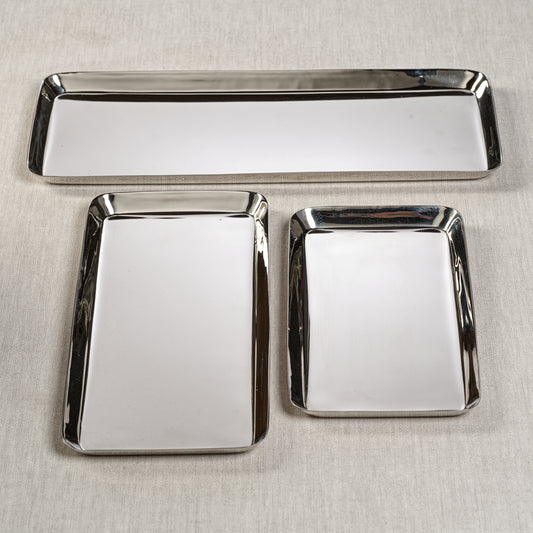 Park Lane Rectangle Tray - Polished Nickel