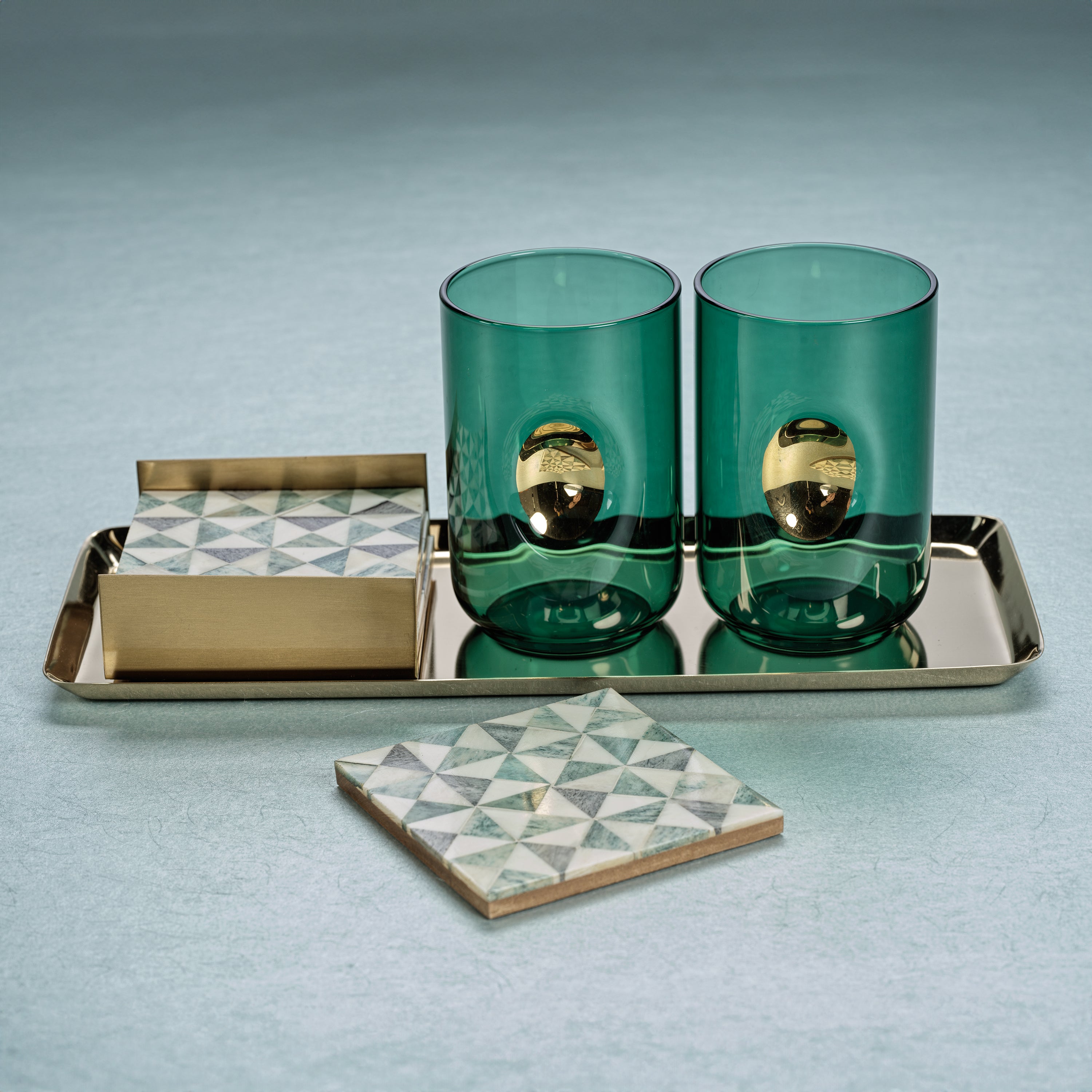 Park Lane Rectangle Tray - Gold - Trays by Carlyle Avenue