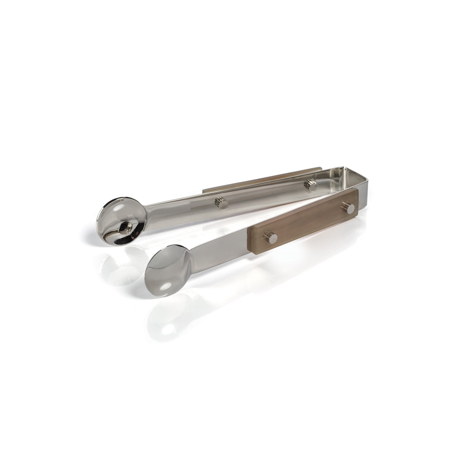 The Berkeley Ice Tong w/Horn Trim - Polished Nickel