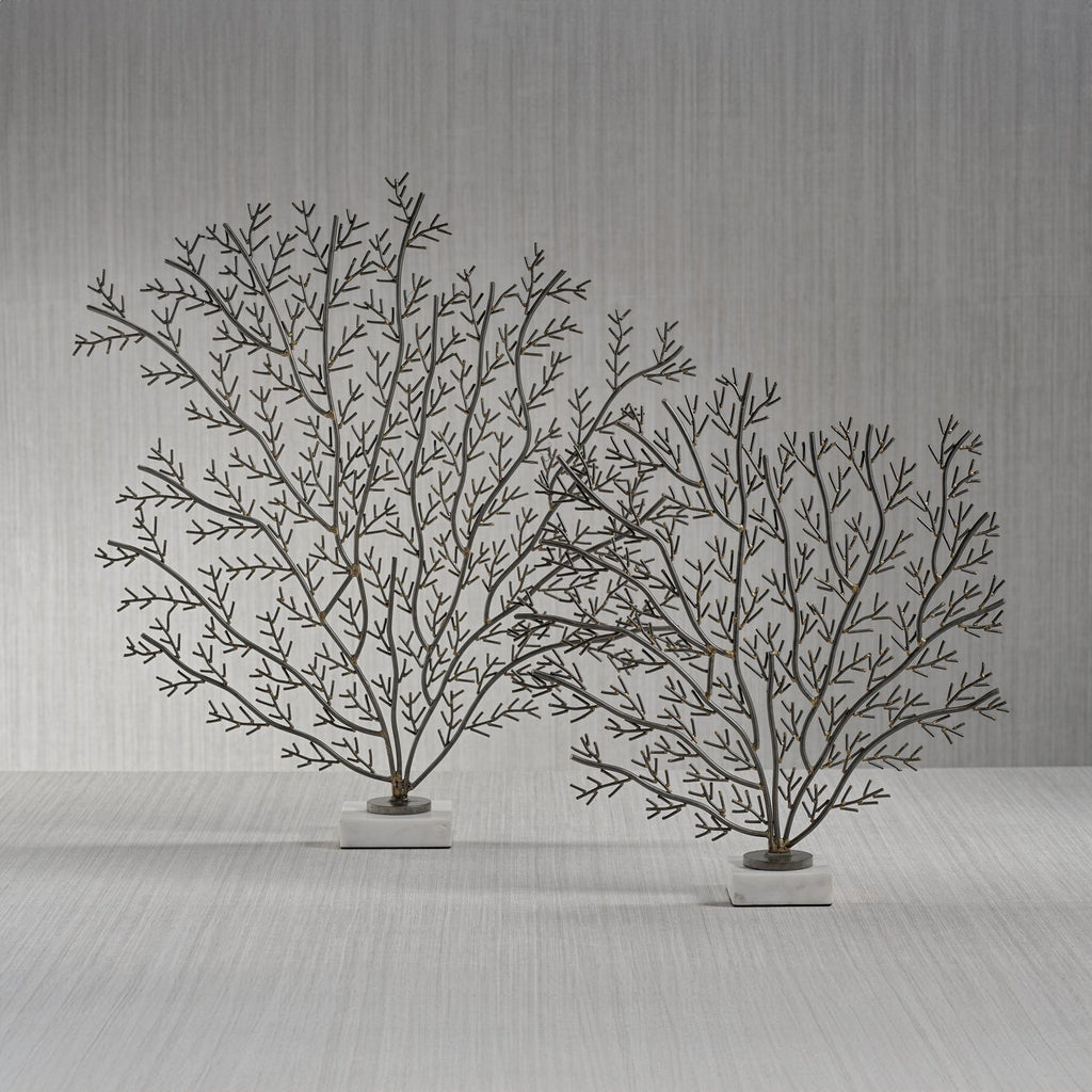 Coral Branch Metal Sculpture on Marble Base - Decorative Accessories by Carlyle Avenue