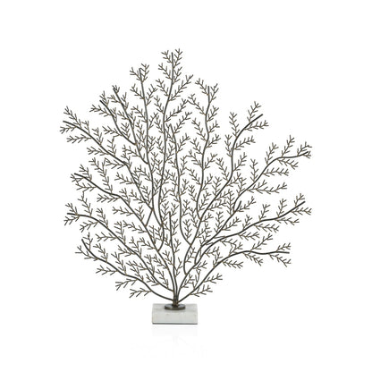 Coral Branch Metal Sculpture on Marble Base - Decorative Accessories by Carlyle Avenue