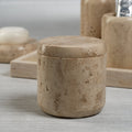Travertine Marble Canister with Lid - Jar by Carlyle Avenue