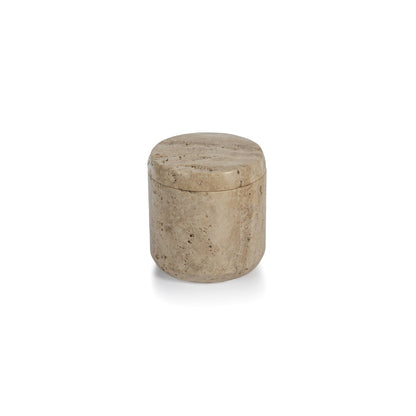 Travertine Marble Canister with Lid - Jar by Carlyle Avenue