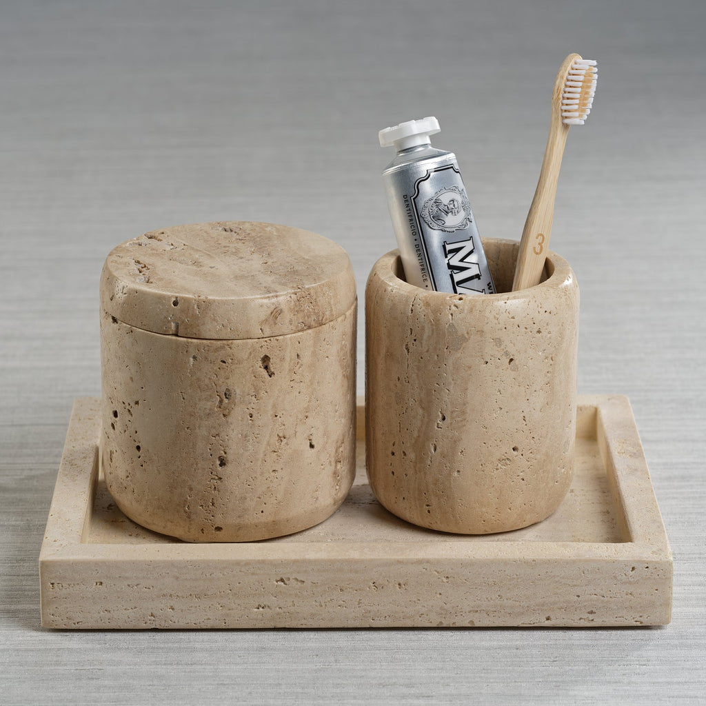 Travertine Marble Tray - 2 Sizes - Tray by Carlyle Avenue