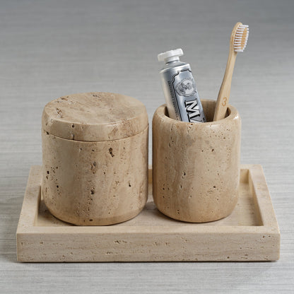 Travertine Marble Tray - 2 Sizes - Tray by Carlyle Avenue