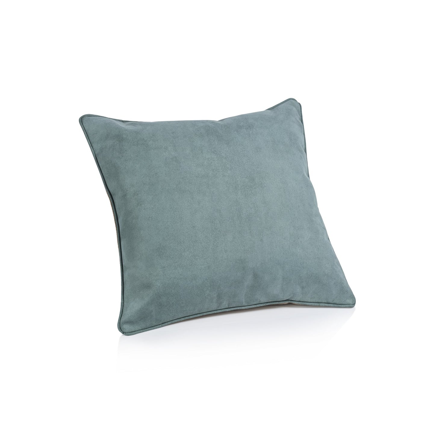 Suede Linen Blend Accent Pillow - Côte d'Azur Blue