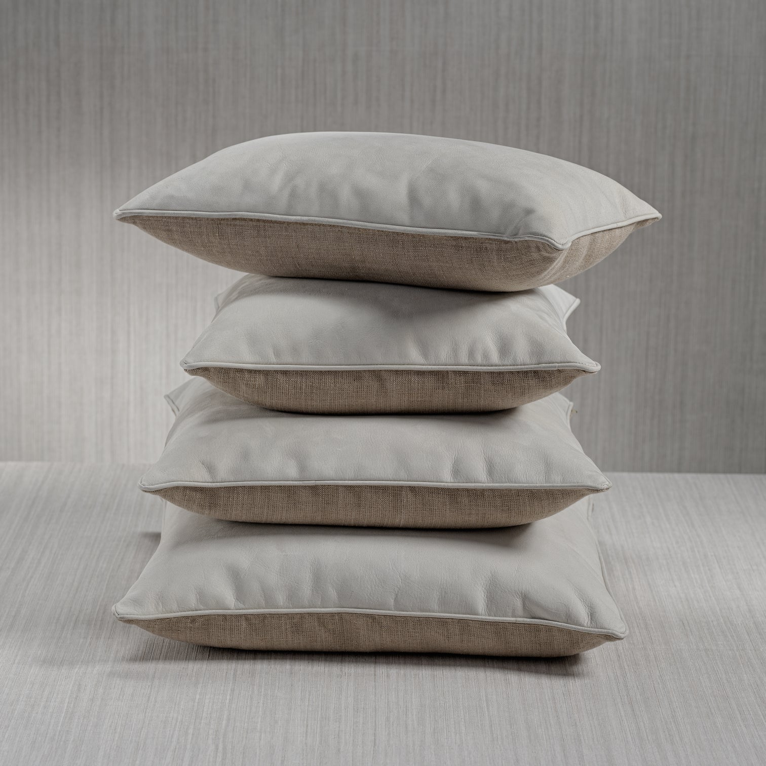 Suede Linen Blend Accent Pillow - Alabaster White