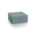 Suede Box - Côte d'Azur Blue - Decorative Accessories by Carlyle Avenue