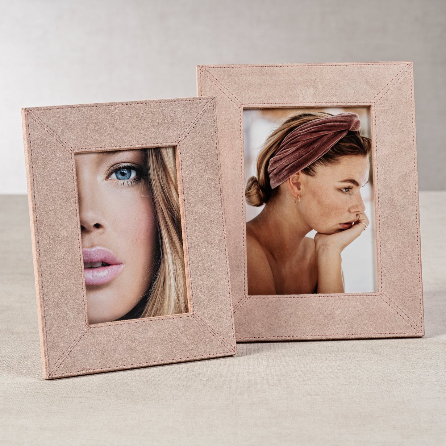 Suede Photo Frame - Amalfi Blush