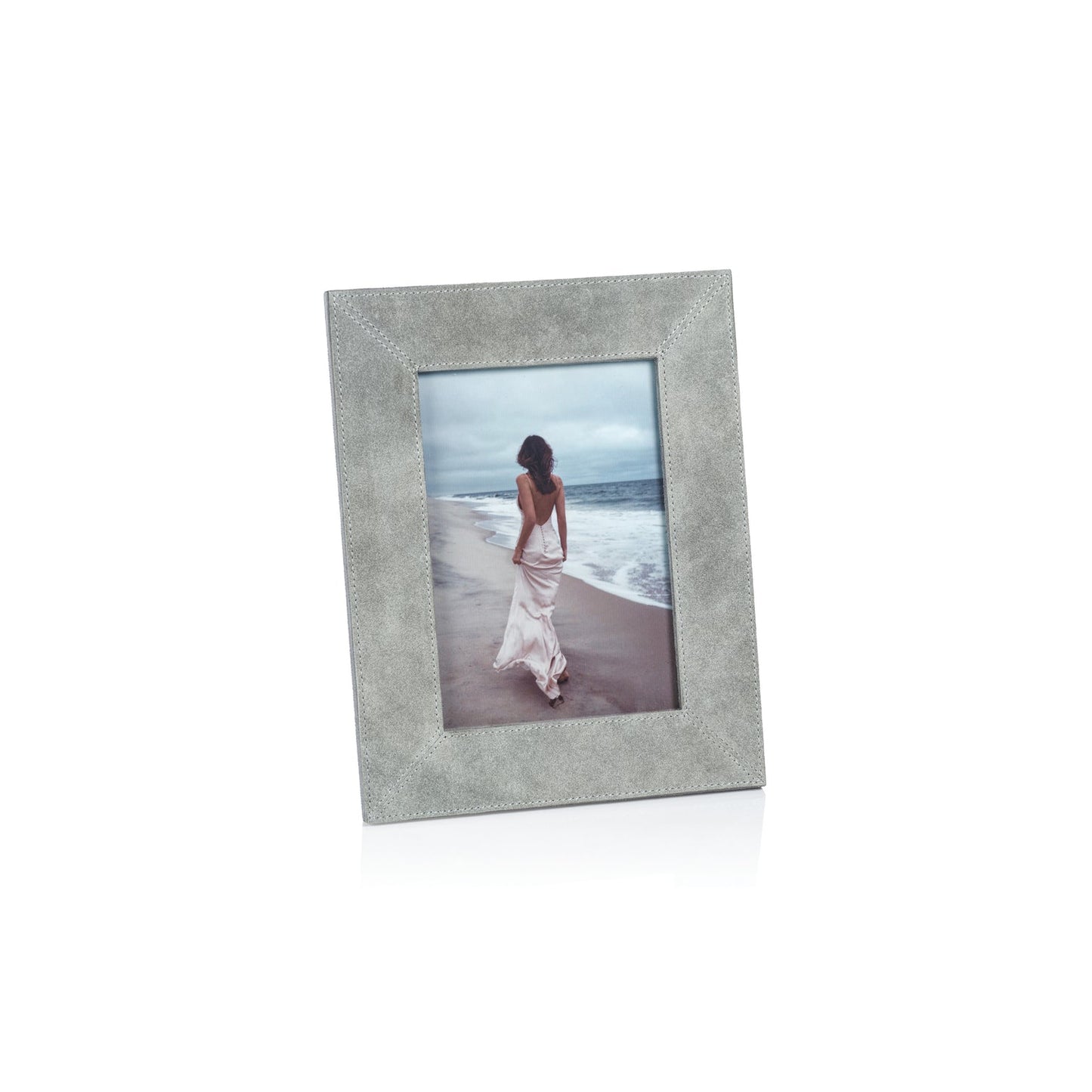 Suede Photo Frame - Shoreline Gray