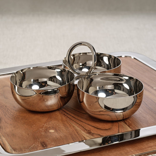 Aperitifs Cocktail Condiment Bowl Set - Polished Nickel