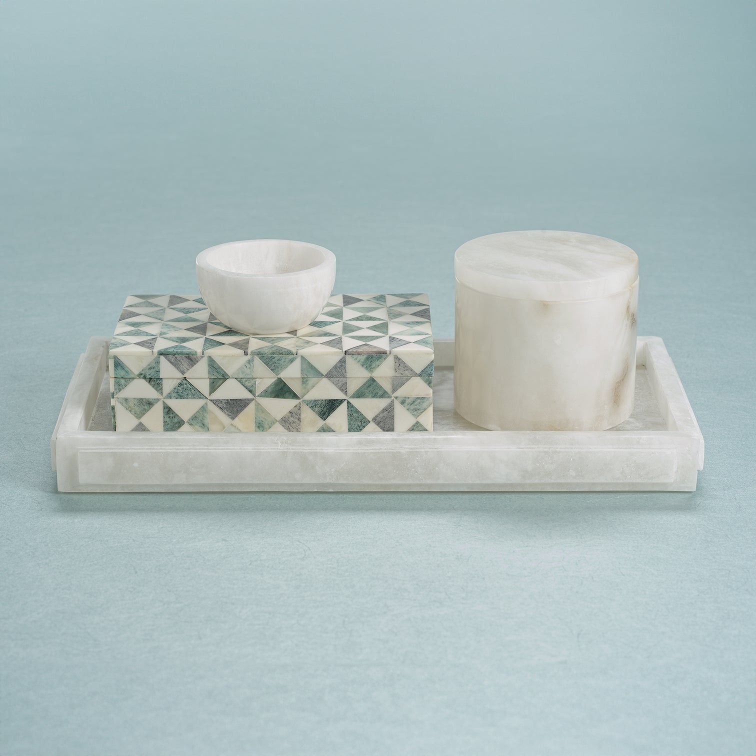 Côte d'Azur Alabaster Vanity Tray - Trays by Carlyle Avenue