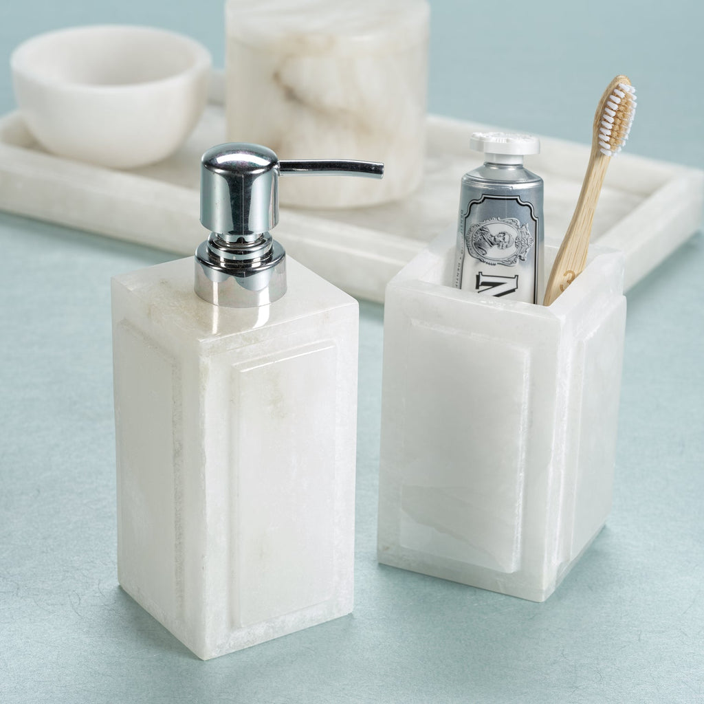 Côte d'Azur Alabaster Vanity Collection - Decorative Accessories by Carlyle Avenue