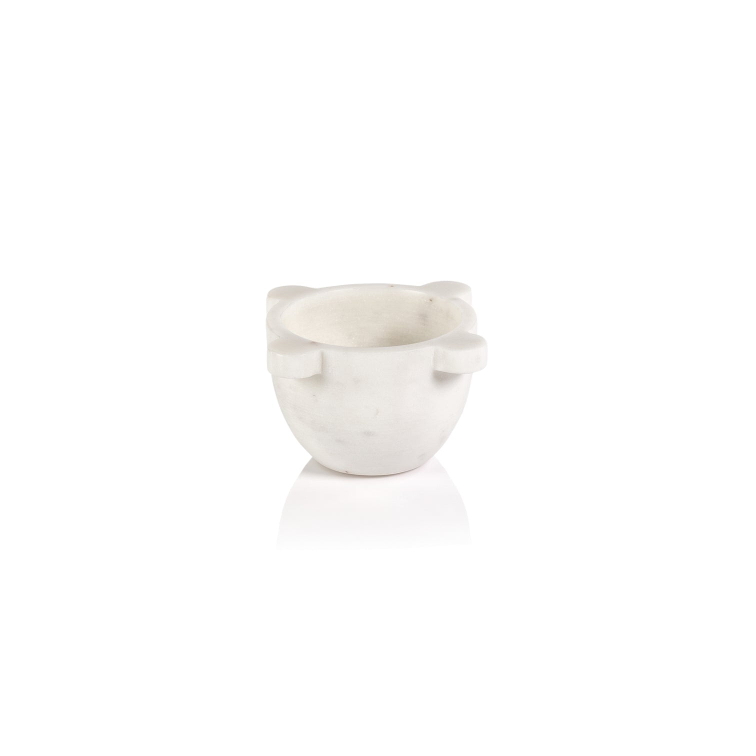 Roma Marble Mortar / Condiment Bowl - White - Bowls by Carlyle Avenue