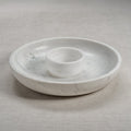 Roma White Marble Chip and Dip Bowl - Serveware by Carlyle Avenue