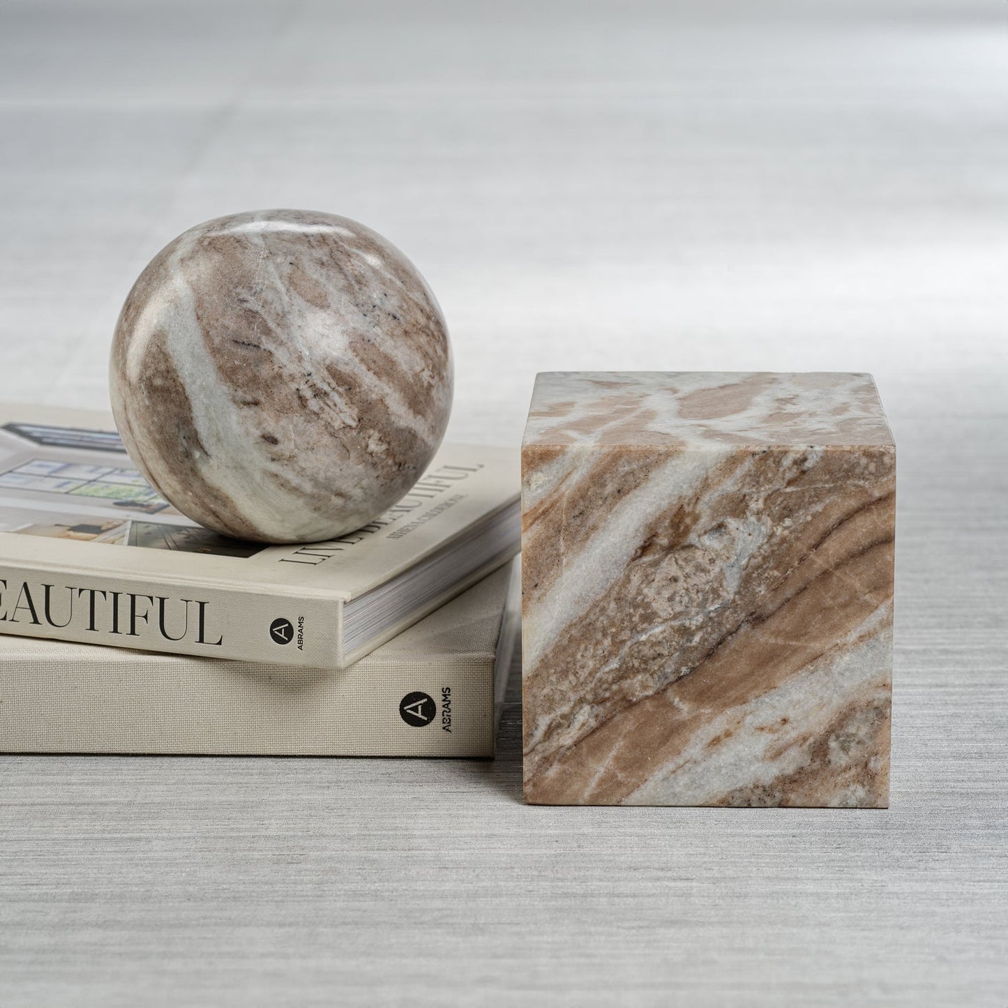 Arabescato Marble Bookend