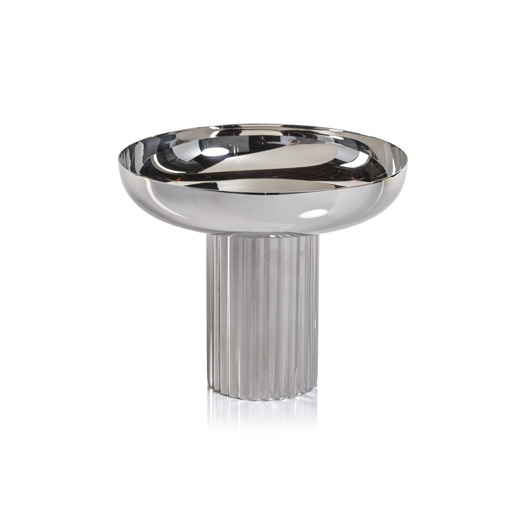 Footed Tray - Polished Nickel - Decorative Trays by Carlyle Avenue