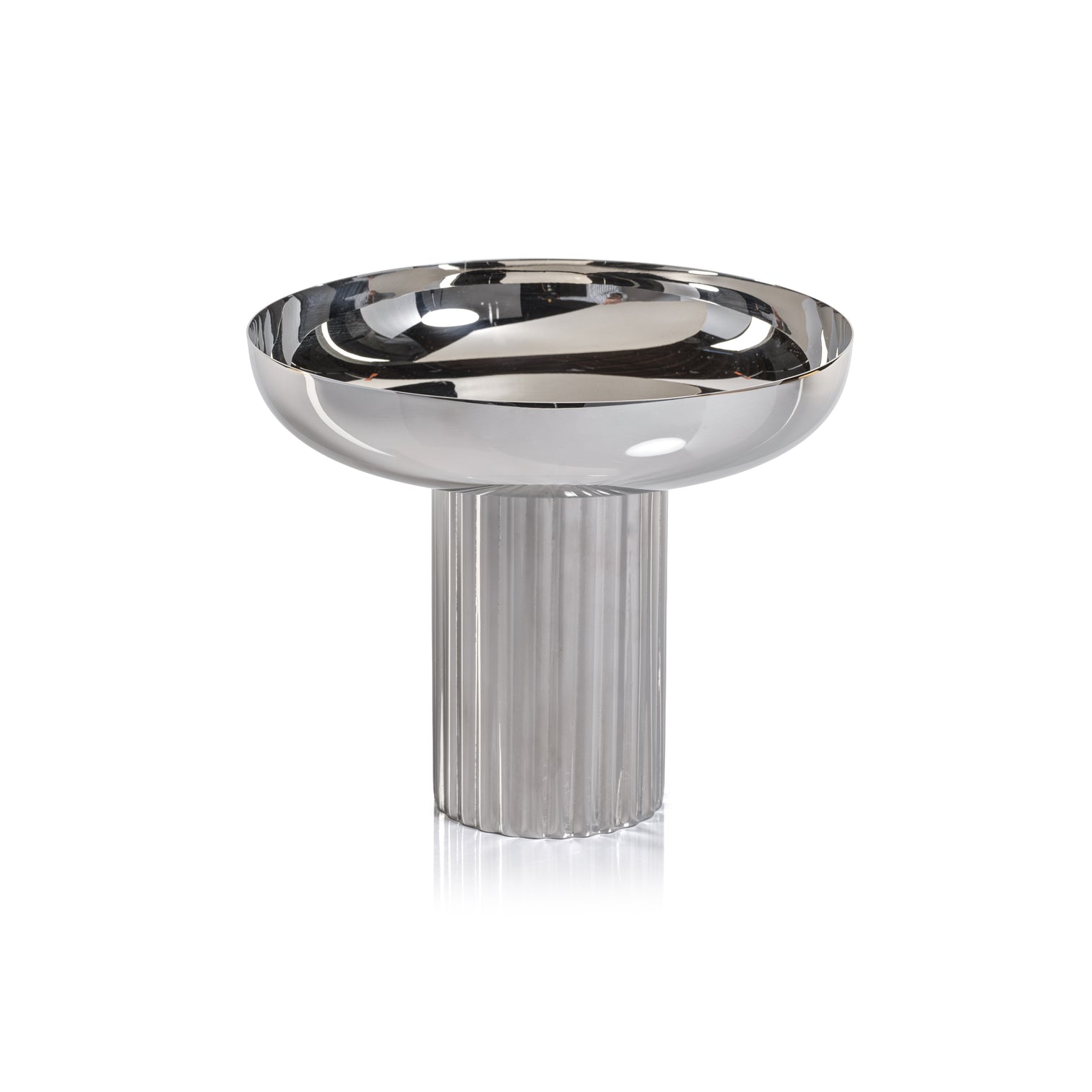 Footed Tray - Polished Nickel - Decorative Trays by Carlyle Avenue