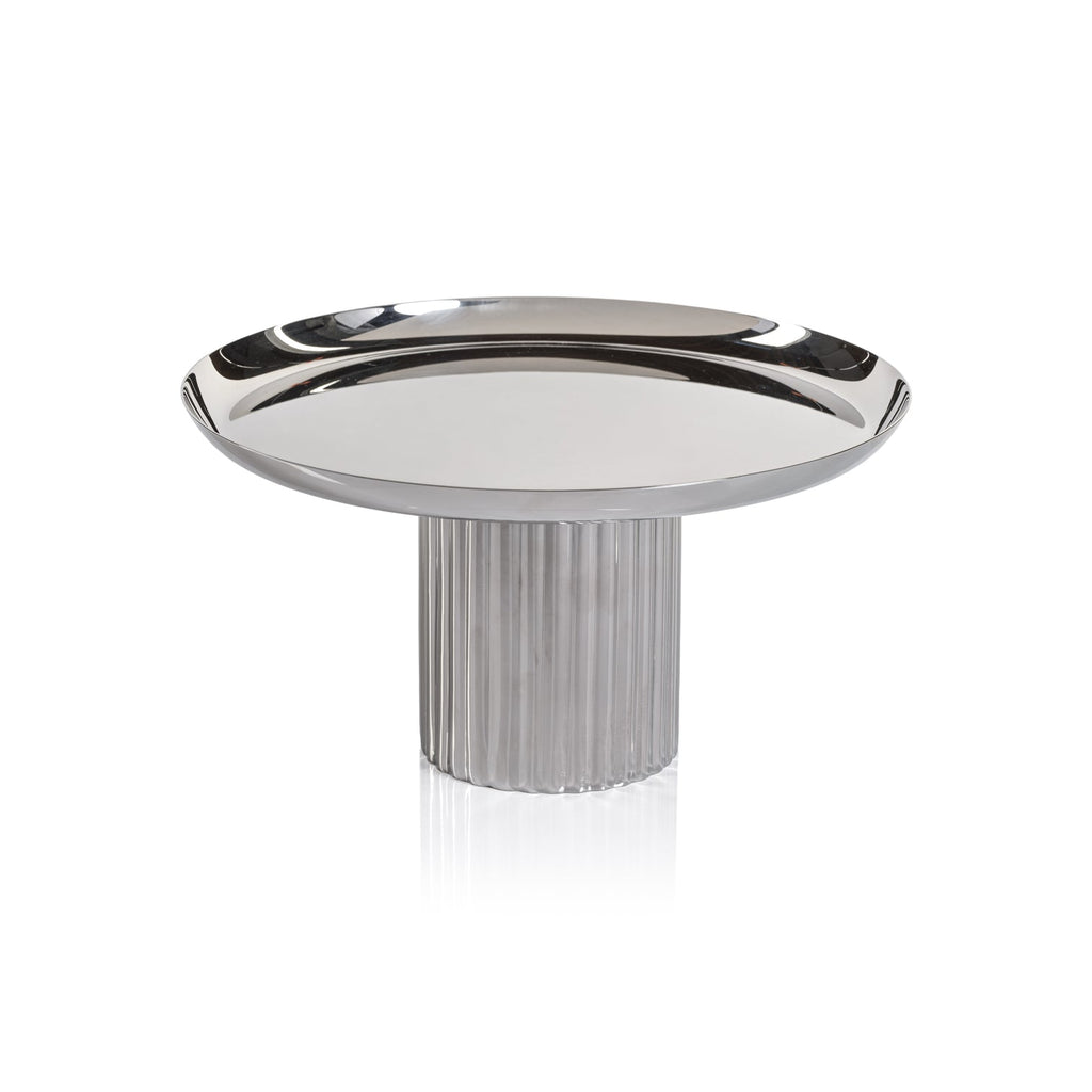 Footed Tray - Polished Nickel - Decorative Trays by Carlyle Avenue