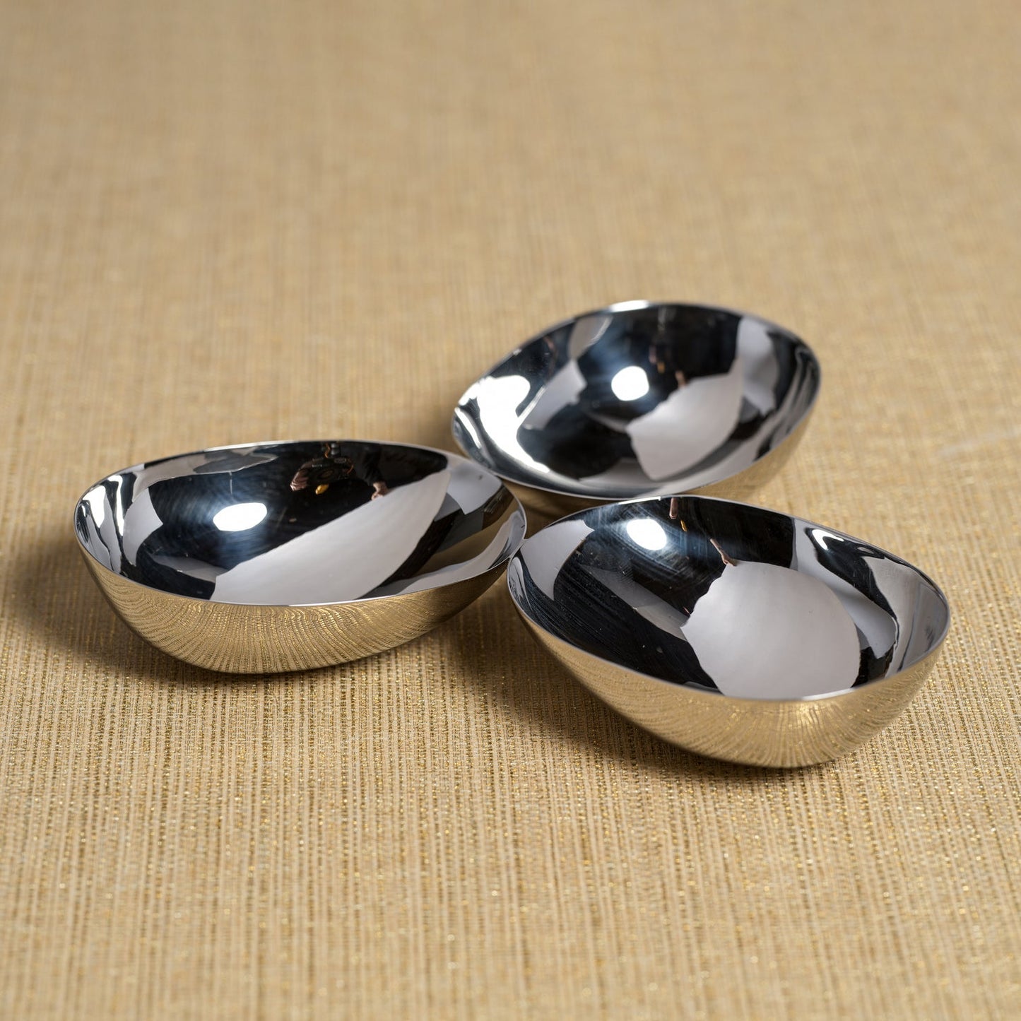 Triple Nut Bowl - Polished Nickel