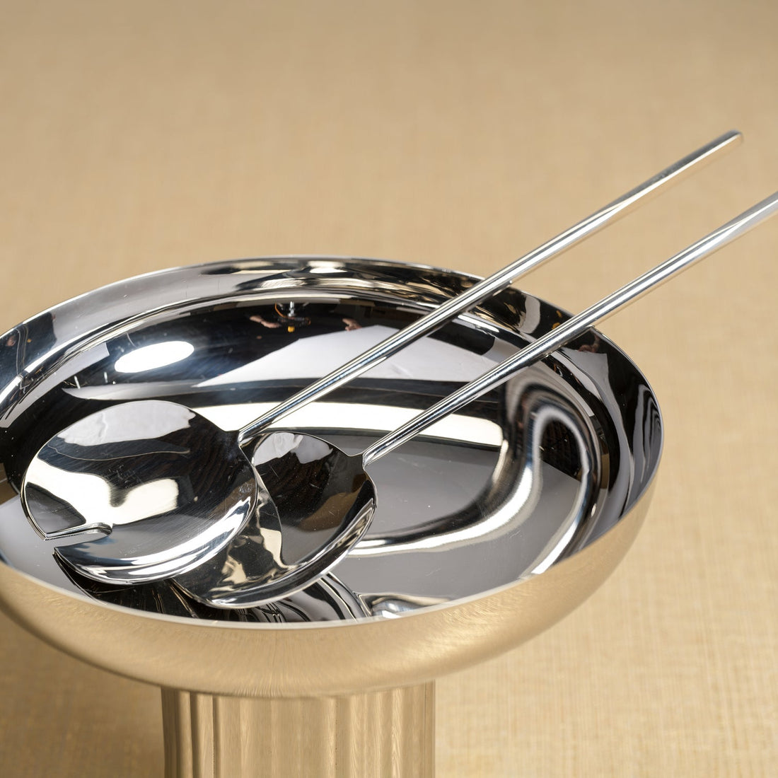 Modern Salad Server Set - Polished Nickel – CARLYLE AVENUE