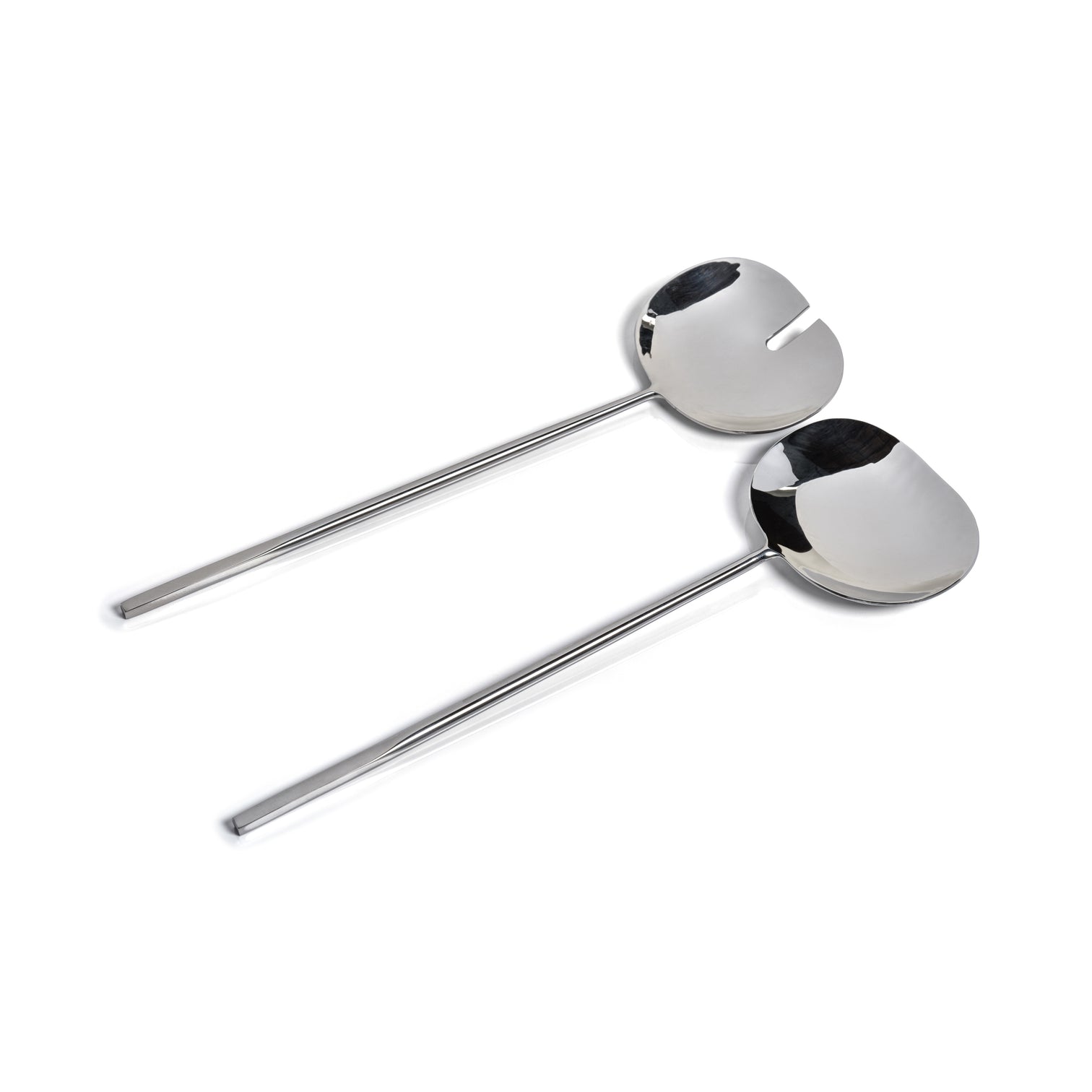 Modern Salad Server Set - Polished Nickel - Tableware by Carlyle Avenue