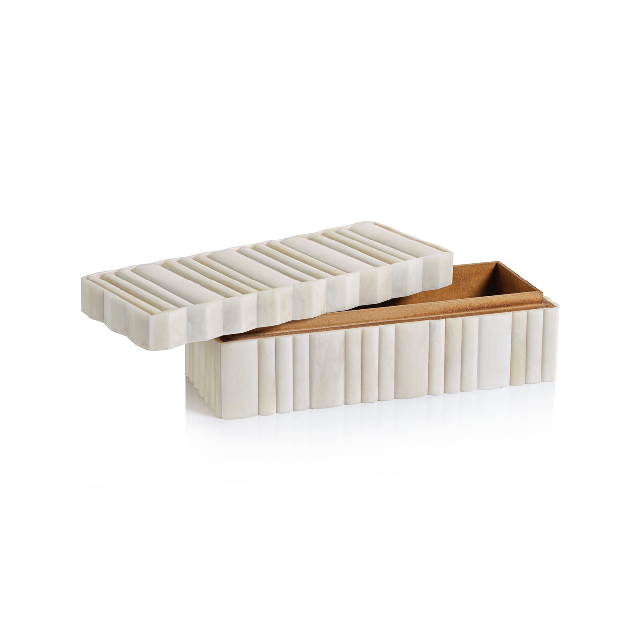 Corviglia White Bone Scalloped Box