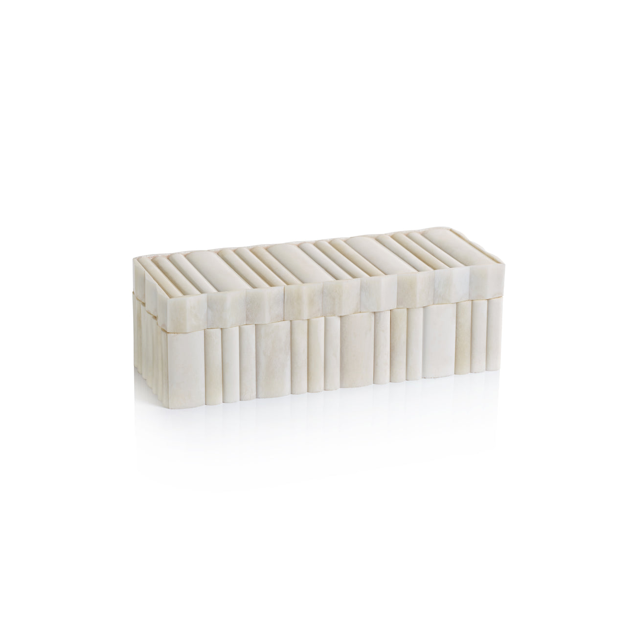 Corviglia White Bone Scalloped Box