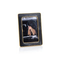 Marbled Black Resin Photo Frame w/ Brass Trim - Picture Frames by Carlyle Avenue