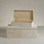 Corviglia Hair-On Hide Leather Box - Tan - Boxes by Carlyle Avenue