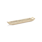 Golden Textured Aluminum Tray - Trays by Carlyle Avenue
