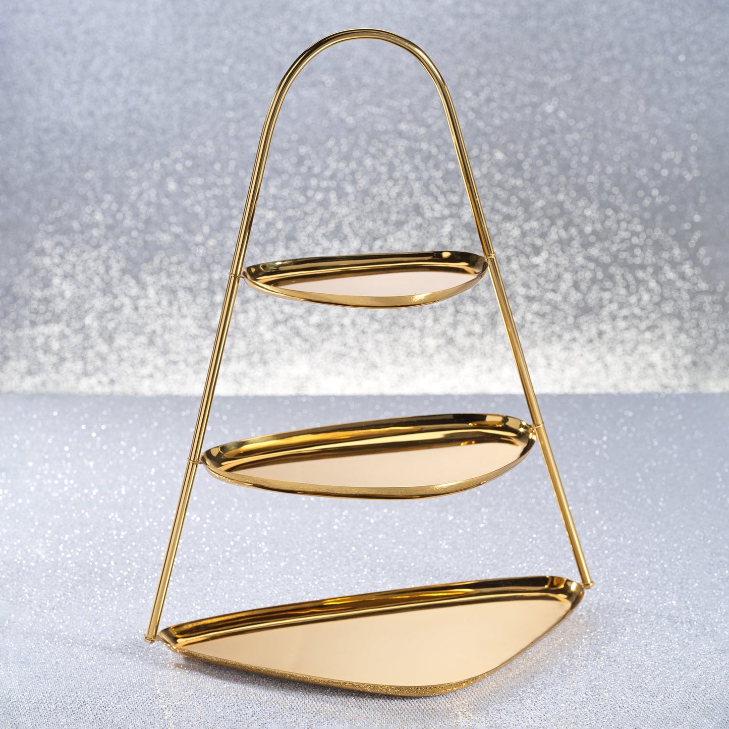 Epicurean 3-Tier Hors d'oeuvres Tray - Polished Gold