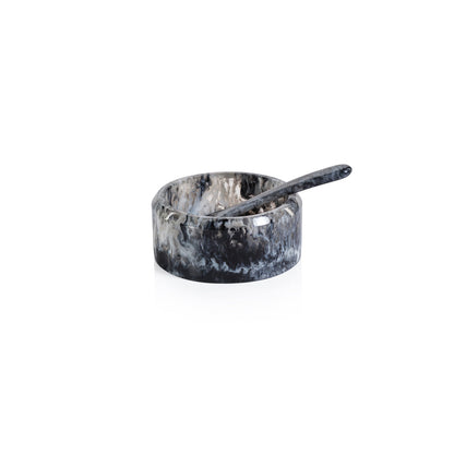 Krone Resin Condiment Bowl w/ Spoon - Serveware by Carlyle Avenue