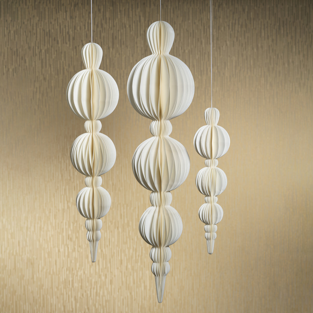 Wish Paper Triple Ball Finial Pendant