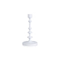 Lilou Matt White Metal Taper Holder - Candle Holders by Carlyle Avenue