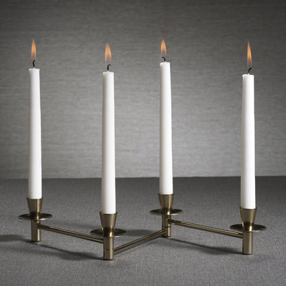4-Tier Expandable Taper Holder - Polished Gold - CARLYLE AVENUE