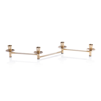 4-Tier Expandable Taper Holder - Polished Gold - CARLYLE AVENUE
