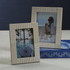 Sóller Ribbed Ivory Resin Photo Frame - Picture Frames by Carlyle Avenue