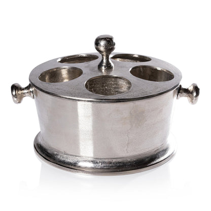 Raw Aluminum Five Bottle Wine Holder - Nickel - Barware by Carlyle Avenue