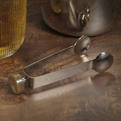 Spiga Ice Tong - Nickel & Amber - CARLYLE AVENUE
