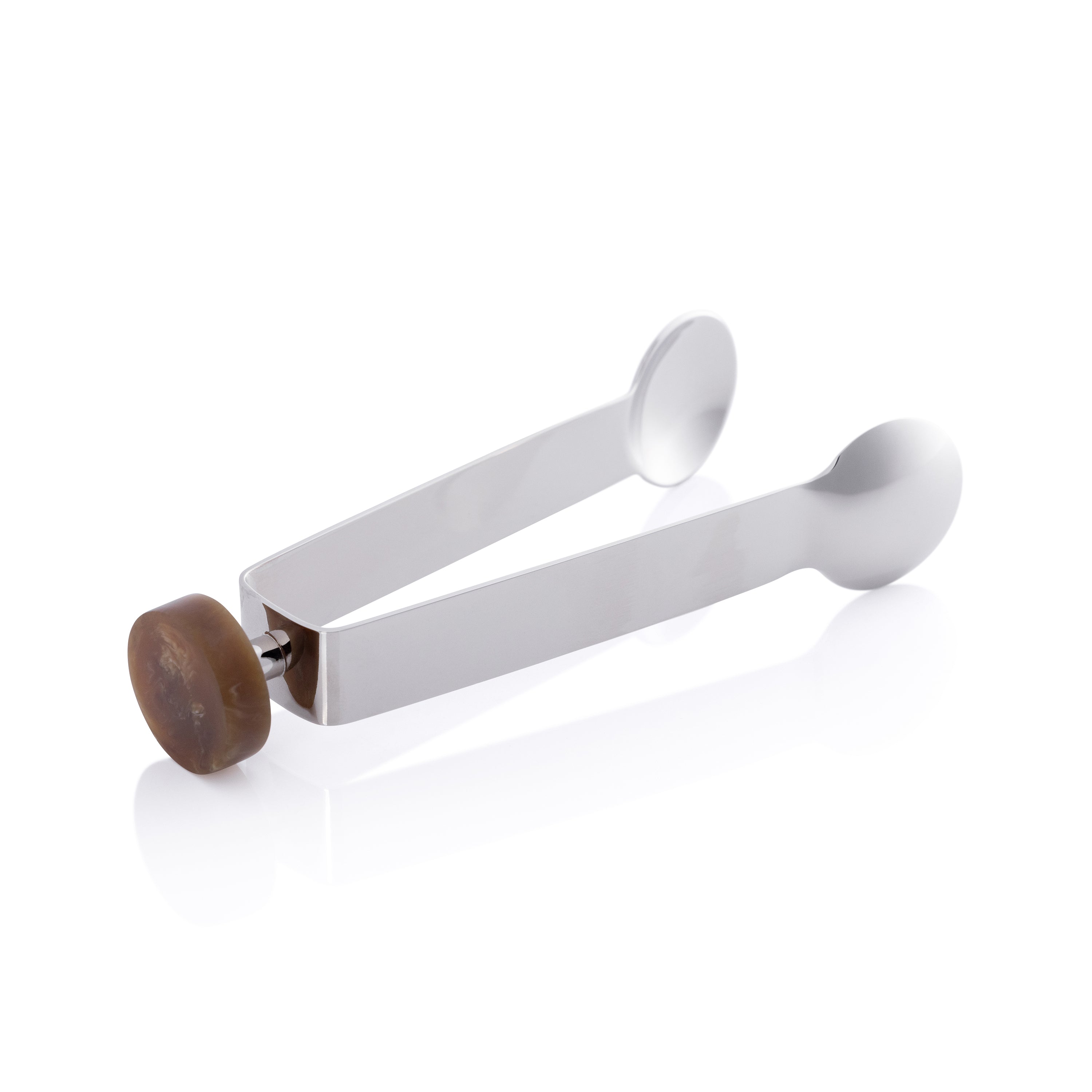 Spiga Ice Tong - Nickel & Amber - Barware by Carlyle Avenue