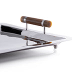 Spiga Serving Bar Tray - Nickel & Amber - Barware by Carlyle Avenue